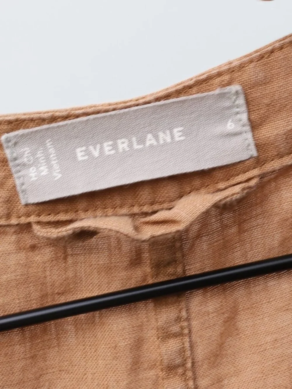 Everlane Everlane The Linen Short Sleeve Jumpsuit Kraft Brown Size 6